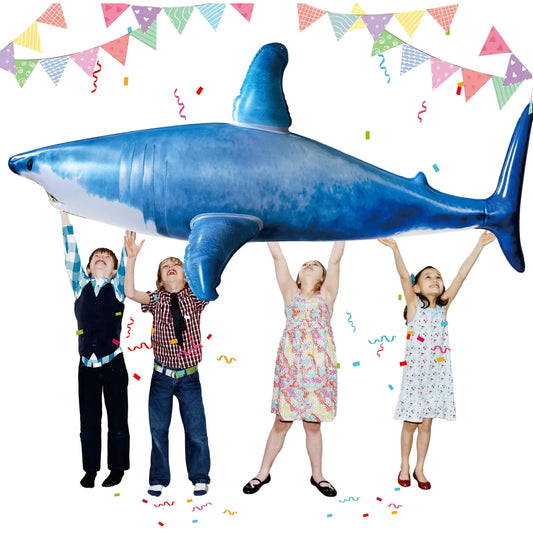 ILEISURELY Extra Large Inflatable Shark Pool Toy79inch Shark Pool Birthday Party DecorationsParty Favors Supplies Gift for Kids Adults